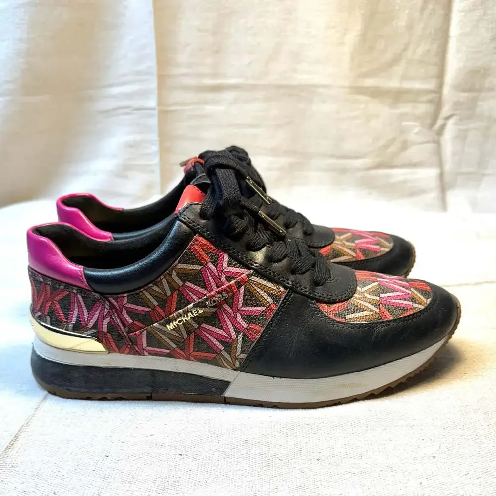 Michael Kors Allie Sig Semi Lux Sneakers Brown Multi
